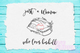 Just a Woman Who Loves Baseball Svg for Embroidery Projects