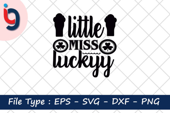 St Patrick's Day SVG Design, Little Miss