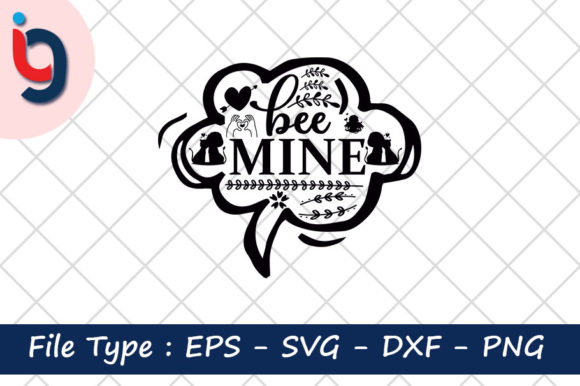 Valentine’s Day Svg Design, Bee Mine: A Heartfelt Embroidery Asset